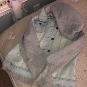 Weissman costumes Jean jacket hoodie.